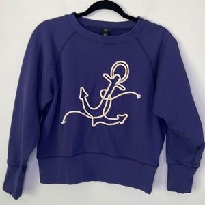 J Crew Rope Anchor Blue crew Neck Sweatshirt